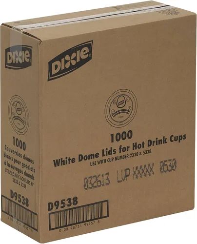 Vista 2 de Dixie - Tapas de taza de café caliente domo de 8 onzas por GP PRO Georgia Pacific White, D9538, 1000