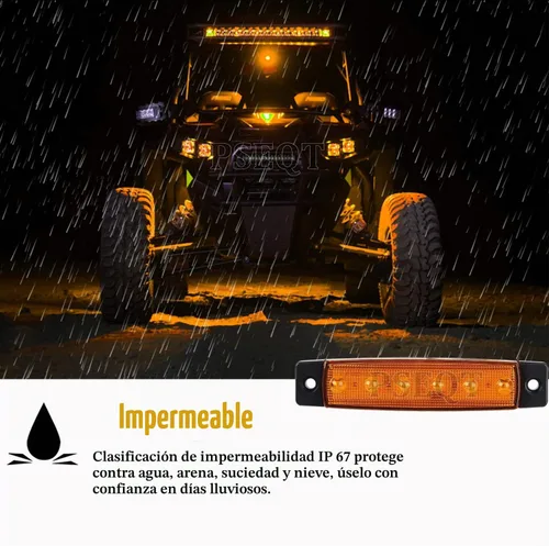 Vista 4 de PSEQT 10 unidades de luces LED de tira de roca para auto, luces de rueda de bajo brillo, kits de iluminación para guardabarros, impermeables