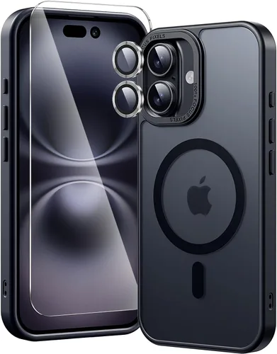 Vista 45 de Funda para iPhone 11, funda magnética con función atril [protección de grado militar] y [compatible con MagSafe], funda protectora delgada
