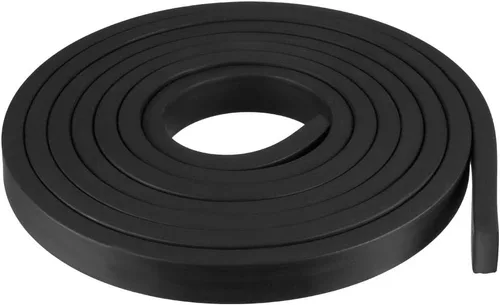 Vista 20 de uxcell Tira de sello de goma rectangular maciza, 0.197 in de ancho, 0.118 in de grosor, 3.3 ft de largo, color negro