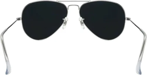 Vista 4 de Edge I-Wear QME08-PIR-1004 - Lentes de sol de aviador de metal de calidad para hombres y mujeres con lente mineral polarizada de alta calidad (S.m)