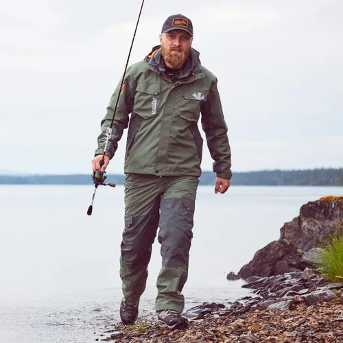 Vista 2 de Norfin Alpha - Traje de lluvia para pesca, caza y senderismo - Impermeable aislado y transpirable - Resistente al viento - Con capucha - Nortex