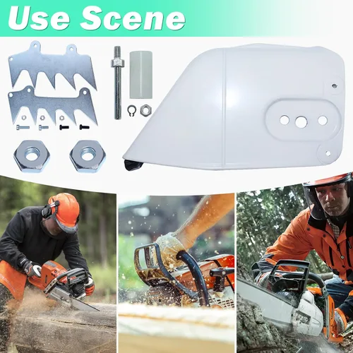 Vista 7 de Adefol Kit de cubierta de piñón de embrague para Stihl MS660 066 MS650 Pieza de repuesto con espigas de perro de tala Tuerca de barra colectora