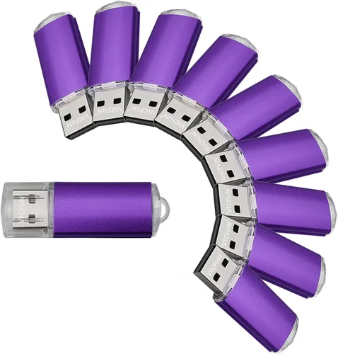 Vista 5 de Paquete de 10 unidades flash USB a granel - Memoria USB de 8 GB - USB 2.0, azul