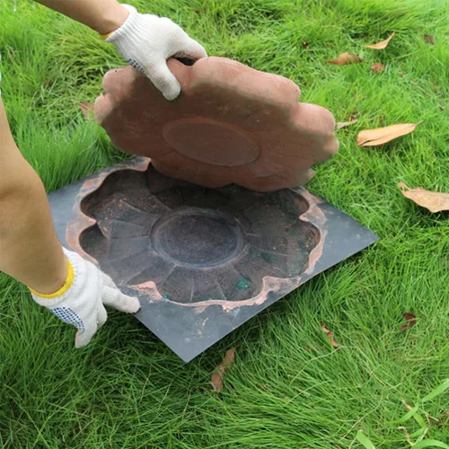 Vista 4 de Molde para hacer caminos en forma de tortuga, molde reutilizable para hacer caminos, molde de cemento para hormigón, herramienta de fabricación