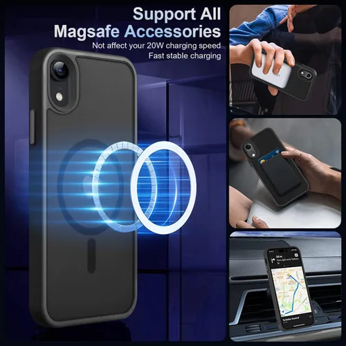 Vista 2 de MOCCA - Funda magnética resistente para iPhone XR de 6.1 pulgadas, compatible con MagSafe, funda con protección contra caídas de grado militar