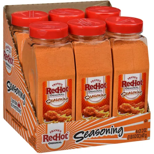 Vista 9 de Frank's RedHot Condimento Original, 21.2 oz - Un Recipiente de 21.2 Onzas de Mezcla de Condimento de Salsa Picante de Ajo Sabroso y Pimienta Cayena