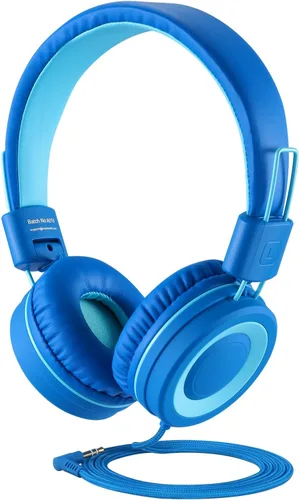 Vista 9 de noot products Auriculares para niños K11 plegables estéreo sin enredos de 5 pies de largo cable de 0.138 in Jack Plug in Ear Auriculares con cable
