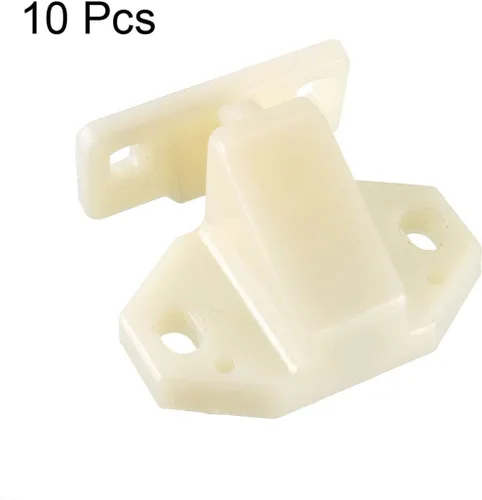 Vista 3 de uxcell Rodillo de puerta de armario para muebles con rodillo ABS beige 10 piezas