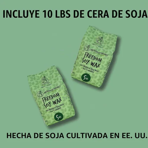 Vista 6 de American Soy Organics Cuentas de cera de soja aptas para microondas para hacer velas – Kit premium de velas de soja – 10 libras de cuentas de soja