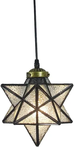 Vista 2 de Pantalla de techo de estrella morava de montaje empotrado con bombilla E26 de 8 pulgadas, cerca de los accesorios de techo para interiores Cristal