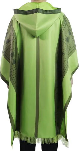 Vista 2 de Bruno - Disfraz de Bruno, poncho para hombre, capa verde, disfraz de Halloween, cosplay