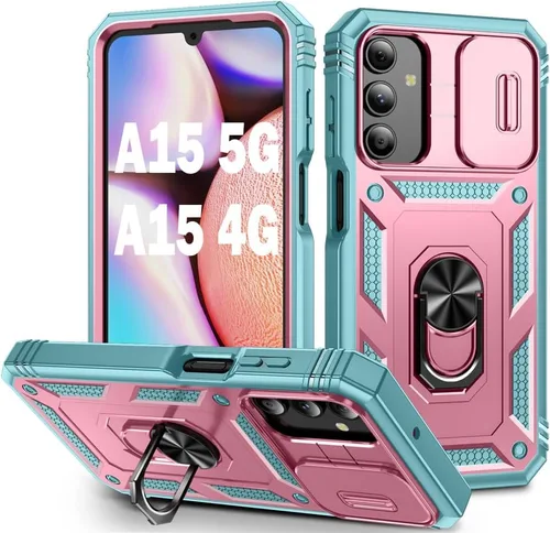 Vista 41 de PASNEW Funda militar para iPhone 13 Pro Max, cubierta de cámara deslizante y soporte de anillo de metal de 360°, carcasa rígida multicapa resistente