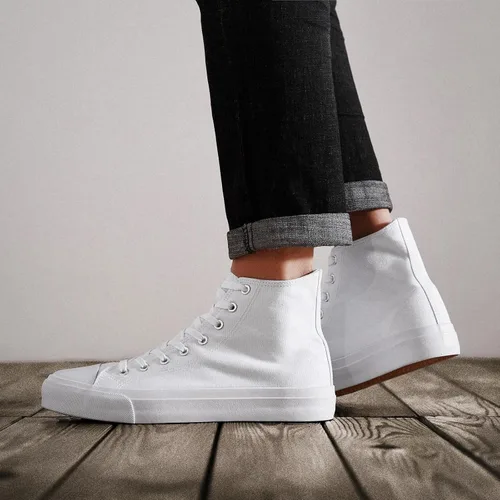 Vista 70 de ZGR Tenis de lona para hombre, con cordones, clásicos, casuales, para caminar