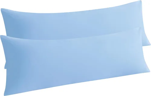 Vista 57 de NTBAY Juego de 2 fundas de almohada estándar, paquete de 2 fundas de almohada de microfibra cepillada de 20x26, suaves, resistentes a las arrugas, a