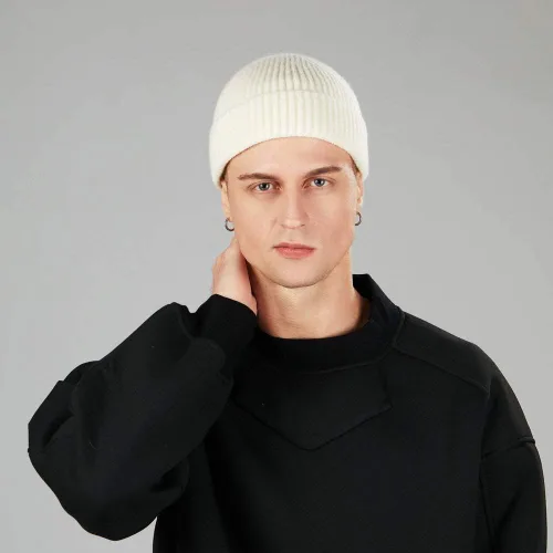 Vista 7 de Ryobens Swag. - Gorro de lana para hombre y mujer, gorro tejido para invierno.