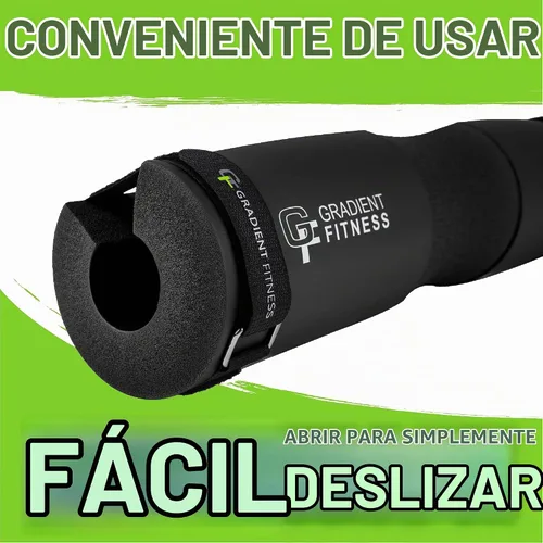 Vista 5 de Almohadilla de barra + 2 correas, almohadilla protectora para sentadillas para cuello/hombro para empuje de cadera, estocadas, levantamiento