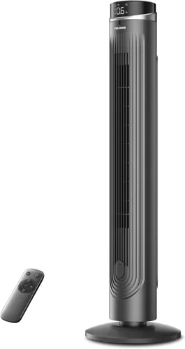 Vista 16 de PELONIS Ventilador de torre sin aspas de 40 pulgadas para dormitorio, ventilador de pie con control remoto, 26 pies/s, oscilación de 90°, 3 ajustes