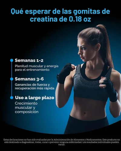 Vista 8 de Gomitas de creatina para mujeres y hombres – 5000 mg de creatina pura monohidrato masticables – Gomitas sin azúcar para el crecimiento muscular