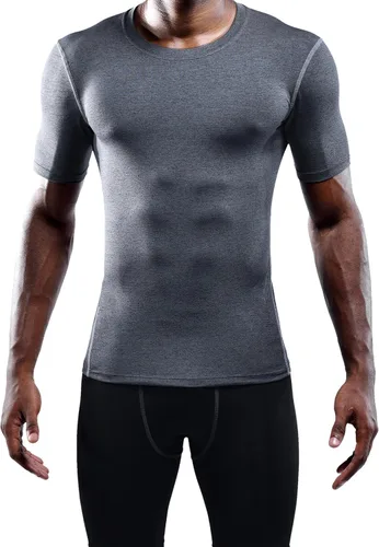 Vista 4 de NELEUS Paquete de 3 camisetas de entrenamiento de capa base de compresión atlética para hombre