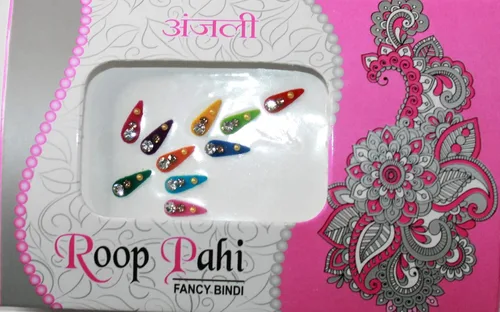 Vista 5 de IS4A Paquete de 10 calcomanías Bindi para mujer, joyería Bindi para la frente, Indian Bindi, joyas faciales multicolor