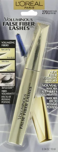 Vista 2 de L 'Oreal Paris voluminoso falso Fibra Lashes Mascara, 0,32 onza, Blackest Black
