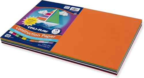 Vista 4 de Pacon Tru-Ray papel de construcción Smart Stack de colores surtidos, de 12 por 18 pulgadas, paquete de 120.