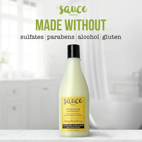 Vista 5 de SAUCE BEAUTY Creamy House Dressing - Acondicionador para cabello rizado, cabello fino a medio, desenredante para el control del encrespamiento