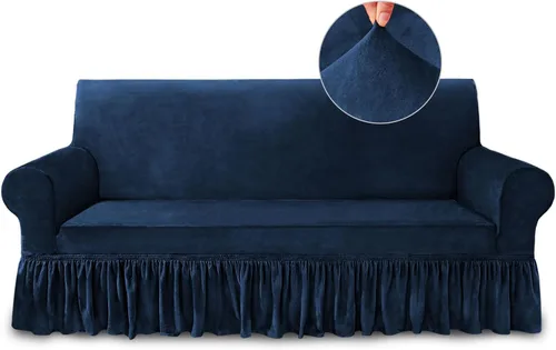 Vista 9 de NICEEC Funda para sofá biplaza, súper suave, 1 pieza, color rojo vino, elástica, universal, de elastano, para sala de estar, fácil ajuste, lavable