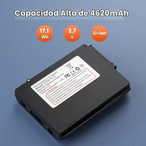 Vista 2 de E EGOWAY Batería de repuesto 4620mAh para escáner de código de barras Zebra