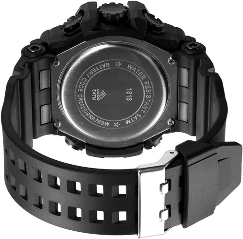 Vista 7 de Relojes militares para hombre, relojes de pulsera para hombre, relojes analógicos digitales para deportes, grandes regalos de 1224 horas