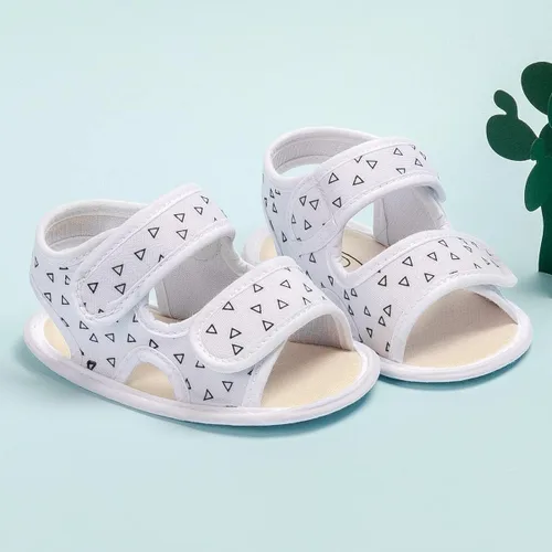 Vista 3 de Sawimlgy Sandalias de verano para bebés y niñas, zapatos de flores de verano, suela de goma, malla de piel sintética, para bebés, primeros pasos