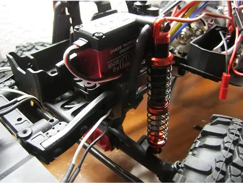 Vista 6 de Que-T Amortiguador de metal 4pcs para 1/10 RC Crawler Car SCX10 D90 TRX4 TRX6 (2.953 in)