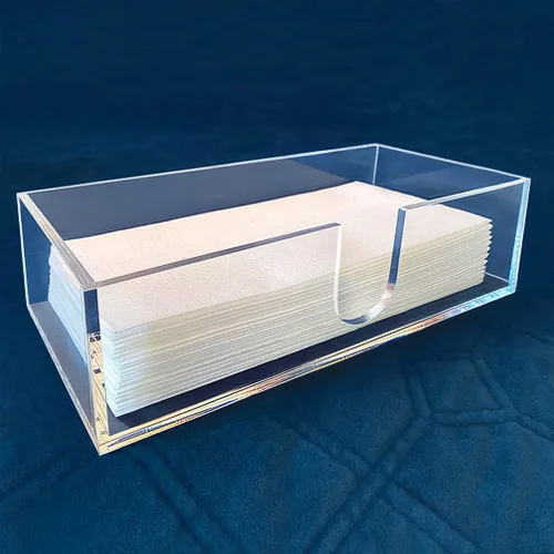 Vista 7 de Toallero de papel acrílico (acrílico de 0.197 in), dispensador de toallas de papel para encimera, baño, cocina