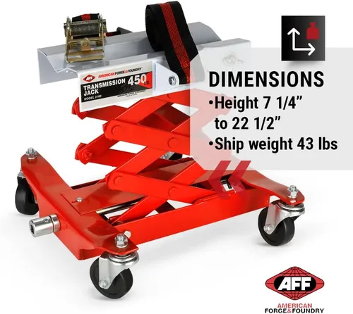 Vista 6 de AFF Gato de transmisión manual – Utiliza un trinquete de transmisión de 1/2 pulgada para operar – para transmisiones y tanques de gas en vehículos