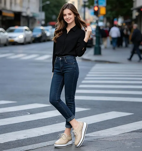 Vista 2 de DADAWEN - Zapatos con cintas tipo Oxford, con plataforma, para mujer, punta cuadrada Albaricoque