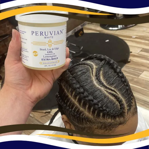 Vista 4 de Trenzas N Lox Braid, Loc & Edge Trenzado Gel Extra Hold para cabello relajado y natural, 2 libras (hierba de limón)