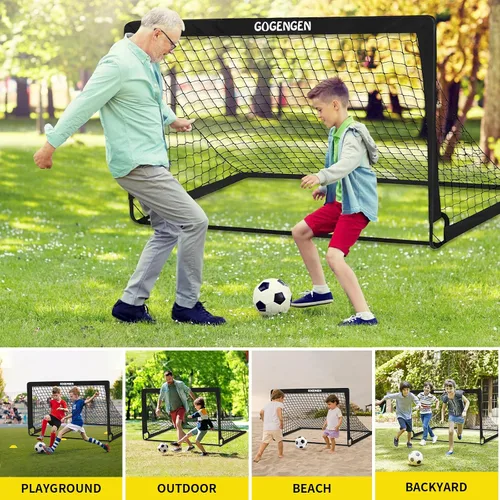 Vista 3 de Soccer Goal, 2 of 6x4 Soccer Goals for Backyard with Soccer Net, Soccer Ball, Target, Cones, Soccer Training Equipment for Toddler Kids Youth