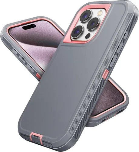 Vista 41 de Jelanry - Funda para iPhone 15 5G, protección resistente, resistente, color negro Dropproof & Dual-Layer Protective Back Cover with Port Anti