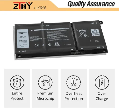 Vista 5 de JK6Y6 - Batería de repuesto de 40 Wh para Dell Latitude 3410 3510 3120 3140 Vostro 5300 5401 5501 Inspiron 5300 5401 5408 5402 5509 5409 5508 54000