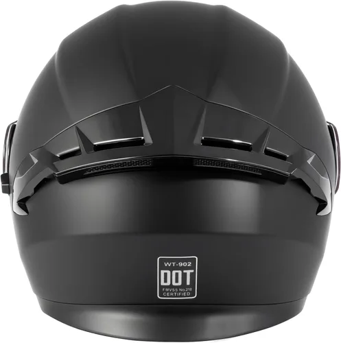 Vista 4 de CUTEY Modular Flip Up Motorcycle Helmet DOT Certified Dual Visor Vented Negro