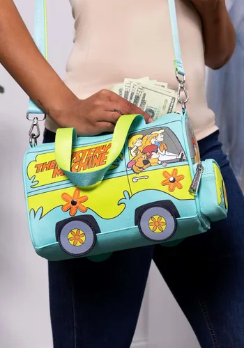 Vista 2 de Loungefly Bolso clásico Scooby Doo Mystery Machine Crossbody Bag Groovy Van accesorio de moda