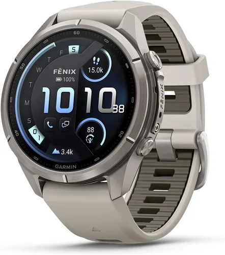 Vista 27 de Garmin fēnix® 9 Pro, titanio, 1.850 in, naranja otoño/naranja chispa
