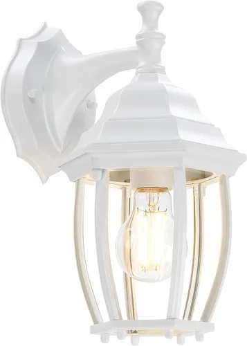 Vista 9 de LIT-PaTH Farol de pared para exteriores del atardecer al amanecer, aplique de pared como accesorio de iluminación de porche con base mediana E26