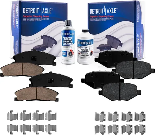 Vista 70 de Detroit Axle - Pastillas de Freno Delantero Izquierdo Reemplazo de Pinza de Disco para Ford Fusion Mazda 6 Lincoln MKZ Mercury Milan 2006-2012