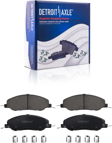 Vista 35 de Detroit Axle - Pastillas de freno de cerámica delanteras Reemplazo de pinza de freno derecha para Dodge Ram 1500 Dakota, Ram 1500 Classic - Juego