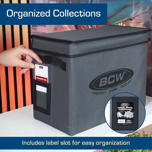 Vista 6 de BCW Caja de almacenamiento de cómics – 2 unidades Estuche plegable Cada uno se adapta a 125-150 libros de cómics con funda y tablero