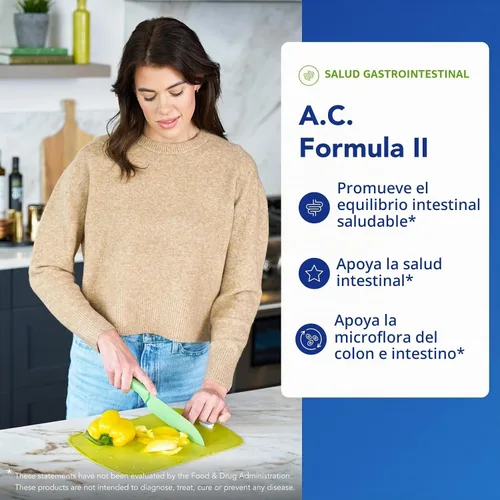 Vista 3 de Pure Encapsulations A.C. Fórmula II, 120 cápsulas Suplemento dietético hipoalergénico para apoyar el equilibrio saludable*, apoyo a la salud