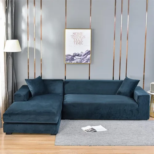 Vista 17 de MIPOPS Fundas de sofá de tela de terciopelo, funda elástica para sofá seccional, funda de sofá en forma de L, funda para sillón diván para sala de J
