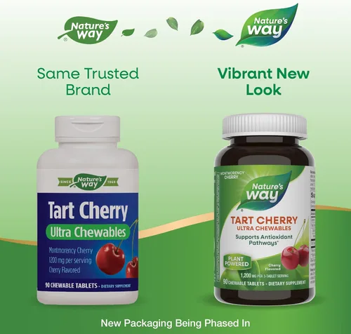 Vista 2 de Nature's Way Cereza agria ultra masticable, 1,200 mg por porción